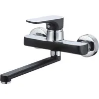 Hydroland Spültischarmatur SENJA BLACK CHROME für Wasch- oder Spültischarmatur, Einhandmischer, Schwarz-Chrom