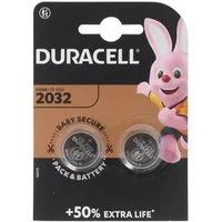 Duracell Duracell CR2032 Lithium Batterie 3 Volt mit bis zu 180mAh Kapazität 2 Batterie, (3,0 V)