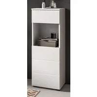 Inn.Furn Badkommode Larik (Badschrank in weiß Hochglanz, 38 x 106 cm), mit Schublade