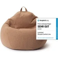 Lumaland Sitzsack LUMALAND Comfort Line Sitzsack M, 120 L - bequemer Indoor Sofa Sessel, Pouf separat erhältlich - Bean Bag mit Füllung - XXL Lounge Sitzkissen