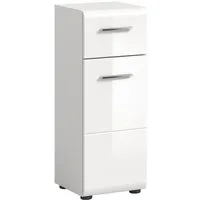 xonox.home Stauraumschrank Weiß Hochglanz Melamin Modern 30x80x30 cm