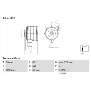 Bosch Lichtmaschine Citroen Ax Bx C15 Peugeot 205 309 405
