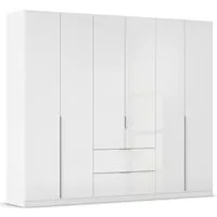 OTTO home Drehtürenschrank Kleiderschrank Schrank Garderobe AGORDO mit Dekor- oder Hochglanzfront (in zwei Griff-Farben, Breite 271 cm) mit Außenschubkästen, Serie in 7 Breiten und 2 Höhen MADE IN GERMANY