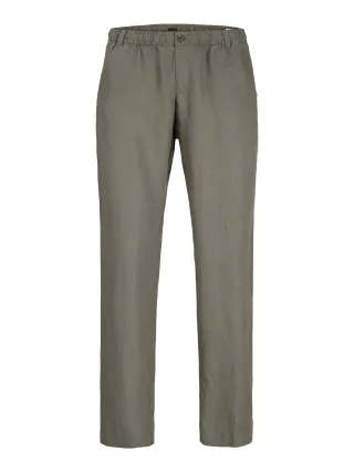 JACK&JONES - JPSTKARL LAWRENCE LINEN CHINO SN Smokey Olive - Gr. - M