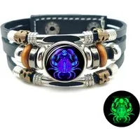 Stelby Armband mit Gravur Armband Sternzeichen Krebs mit 3D Gravur im Glas (Weihnachtsgeschenk, Geburtstagsgeschenk, Valentinstaggeschenk, modern, minimalistisch), langlebig, pflegeleicht, unisex