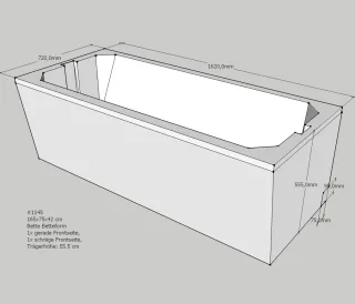Neuesbad Wannenträger für Bette Form/Safe 165x75 SW12049