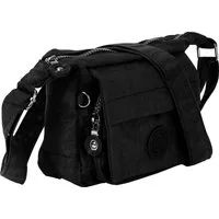 BAG STREET Handtasche Bag Street Damen Handtasche Abendtasche (Handtasche), Damen, Jugend Tasche aus Crinkle Nylon in schwarz, ca. 17cm Breite