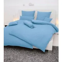 Janine Bettwäsche PIANO 0125 31, Seersucker 100% Baumwolle, uni, bügelfrei, Soft-Seersucker, 2 teilig, Markenreißverschluss, feinfädige Qualität, gekämmte Mako-Garne