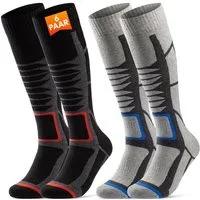 sockenkauf24 Skisocken Ski Strümpfe Herren & Damen Ski Socken lang Atmungsaktiv (6-Paar)