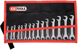 KS Tools Doppelmaulschlüssel-Satz,15°+75° 15-tlg3,2-14mm - 517.1700