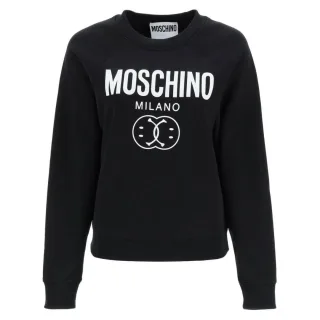 Moschino Milano - Schwarzer Pullover Mit Doppel-smiley