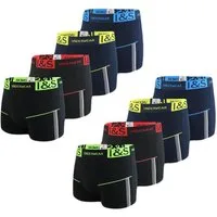 TEXEMP Boxershorts 4er - 12er Pack Herren Boxershorts Baumwolle Retroshorts Boxer (8-St) Doppelnaht - 95% Baumwolle