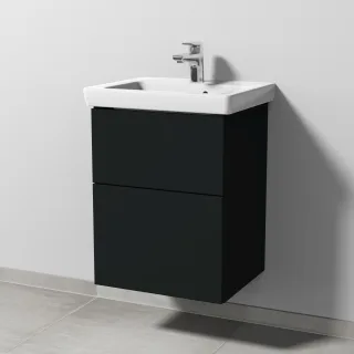 Sanipa 3way Waschtischunterbau zu Villeroy & Boch Subway 2.0 Waschtisch mit 2 Auszügen, Vulkan-Matt SP6101V