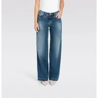 MAC Stretch-Jeans RICH PALAZZO Naht-Details an den Gesäßtaschen