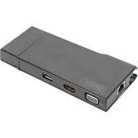 Universal Travel Docking Station , Dockingstation HDMI, USB, USB-C, VGA, RJ-45, Kartenleser