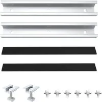 NuaSol Solarmodul-Halterung Trapezblechdach-Montageset Kurzprofil 20 cm