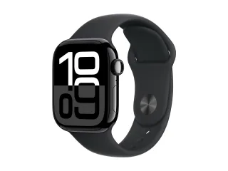 Apple Watch Series 10 (GPS + Cellular) 42mm Aluminium diamantschwarz mit Sportarmband M/L schwarz | mwx73qf/a |
