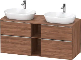 Duravit D-Neo Konsolenwaschtischunterbau wandhängend Nussbaum Matt 1400x550x664 mm - DE4970B70790000 DE4970B70790000