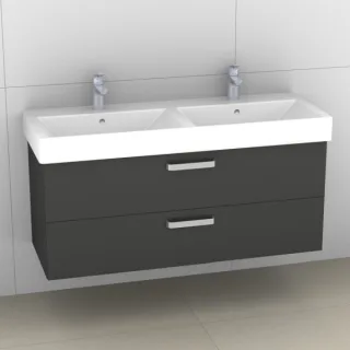 Artiqua 412 Waschtischunterschrank für Strada K0791 Anthrazit Hochglanz, 412-WU2L-I21-7015-51 412-WU2L-I21-7015-51