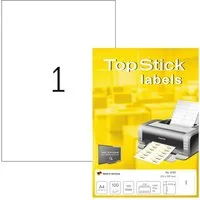 TopStick Etiketten TopStick 8720 Etiketten - 210 x 297 mm - weiß - 100 Stück