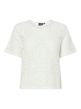 PIECES - PCBONNIE SS TOP JRS Cloud Dancer - Gr. - XS