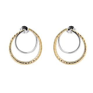 Orphelia 'Bastien' Ohrstecker für Damen, 925 Sterling Silber - Silber/Gold ZO-7499