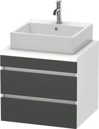 Duravit DuraStyle Konsolenwaschtischunterbau wandhängend Graphit & Weiß Matt 600x548x512 mm - DS5315 DS531504918