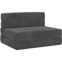 vidaXL Bett Klappsofa Bett Dunkelgrau 70 x 80 x 60 cm Stoff (1-tlg)