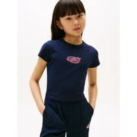 Tommy Hilfiger T-Shirt BUTTERFLY GRAPHIC TEE SS für Kinder bis 16 Jahre, mit glänzendem Druck