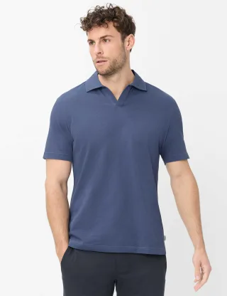Brax Herren Polo Style PRINCETON steel blue, Blau, Gr. XXL