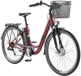 Telefunken "Multitalent RC822" 7 Gang Shimano Tourney Schaltwerk Kettenschaltung Frontmotor 250 W ca. 100 km Reichweite;2 V-Bremsen;Beleuchtung;Straßenzulassung, Elektrofahrrad, Damen Herren, 28 Zoll, 36,9 V, 531,3 Wh Akku, Pedelec