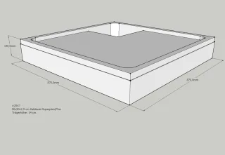 Neuesbad Wannenträger für Kaldewei Superplan 90x90x2,5 SD21010
