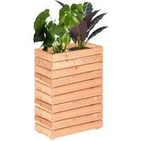 Mega-Holz Hochbeet Balkon-Hochbeet Lärche Holz MODULO- 60x30x75 cm (BxTxH) Naturbelassen (Funktionsset, 2er Set besteht aus 2x Pflanzkübel Modulo 60x30x39), Modular