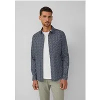 s.Oliver Langarmhemd Hemd Slim Fit: Gemustertes Hemd aus Baumwollstretch