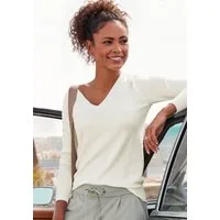 Vivance V-Ausschnitt-Pullover in taillierter Form, weicher Strickpullover, Basic, klassisch