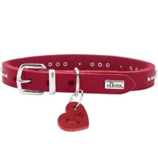 Dog Sport HUNTER Hundehalsband aalborg hearts rot XS-S