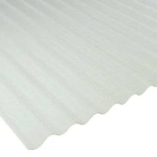 PVC Lichtplatte | Wellplatte | 76/18 | 2,5 mm | Breite 1030 mm | wabenstruktur | opal-weiß