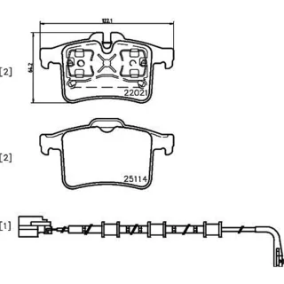 Hella Bremsbel?ge hinten Jaguar Xk 5,0