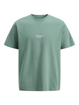 JACK&JONES - JJESOHO TEE SS CREW NECK NOOS Mineral Blue - Gr. - L