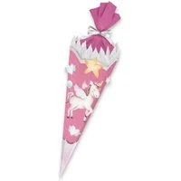 itenga Schultüte itenga SCHULTÜTEN Bastelset 68cm - Einhorn Wasserfarben - Komplettset