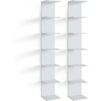 Vicco Bücherregal Paolo, Weiß, 30 x 190 cm 2er Set, 2-tlg.