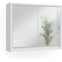 Vicco Badezimmerspiegelschrank Mila, Weiß, 55 x 45 cm (1-St)