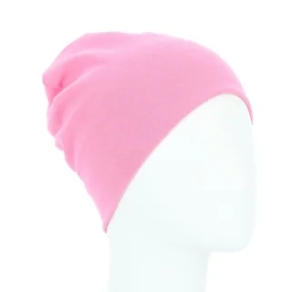 Halsüberkopf Accessoires - Mütze Uni Bio-Baumwolle pink - Gr. - OS