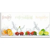 Artland Glasbild Fruchtig erfrischend gesund Fruchtmix, Lebensmittel (1 St), in verschiedenen Größen