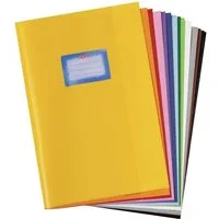 Herlitz Schulheft 10 Heftumschläge / Hefthüllen DIN A4 / Baststruktur / 10 verschiedene