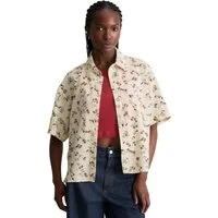 Marc O'Polo DENIM Kurzarmbluse aus LENZING™ ECOVERO™-Baumwolle-Mix