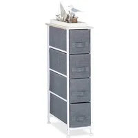 relaxdays Standregal Regalsystem verschiedene Varianten grau, 4-tlg., D