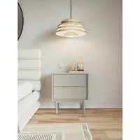 Selsey Nachttisch VIVIARO, 2 Schublanden mit Soft-Close-Funktion und goldfarbenem Stangengriff