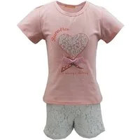 Girls Fashion T-Shirt & Shorts Sommer Set, T-Shirt + Shorts, MS241 (Set, T-Shirt + Shorts)