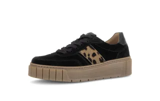 pius gabor - Sneaker low Materialmix Leder schwarz schwarz - Gr. - 5.5 UK